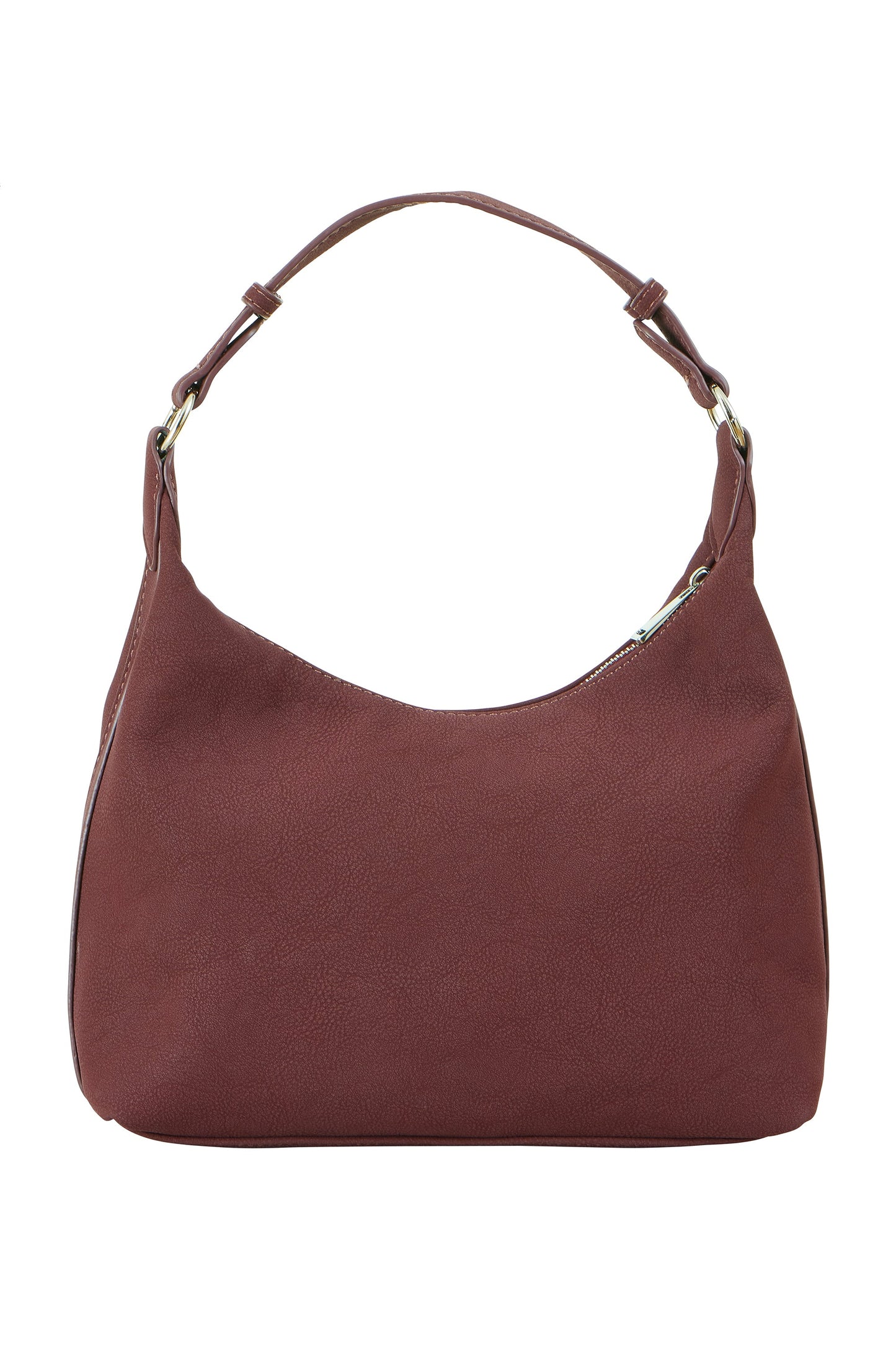 Brown handbag on a white background