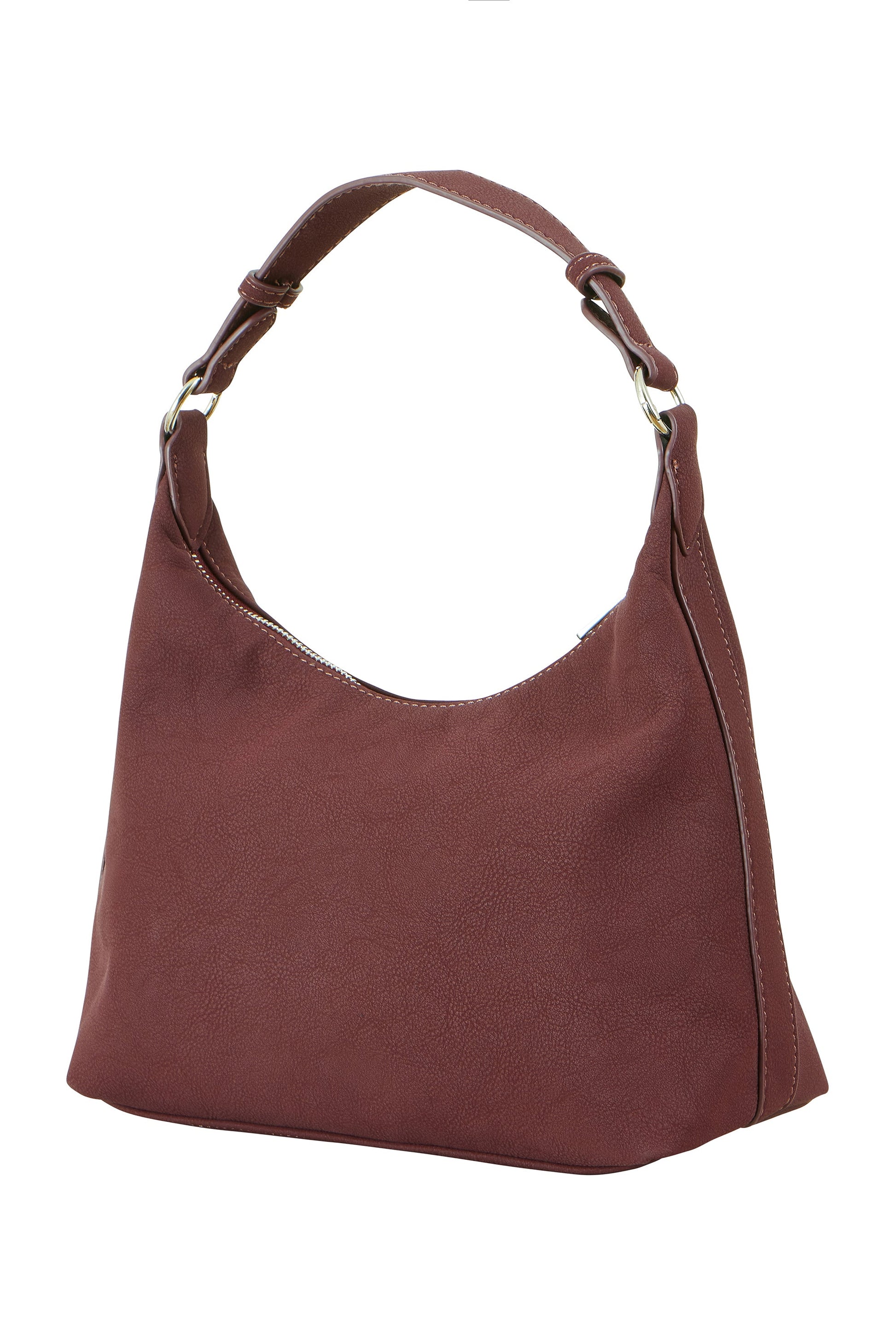 Brown handbag on a white background
